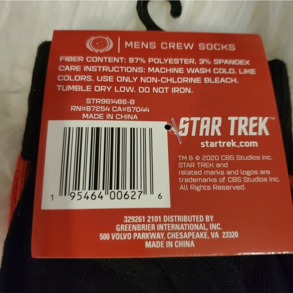 4 pairs of men’s Star Trek socks sz 10-13 New - Picture 3 of 4